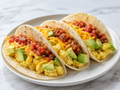 Avocado Cheddar Egg Tacos