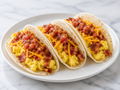 Bacon Cheddar Egg Breakfast Tacos