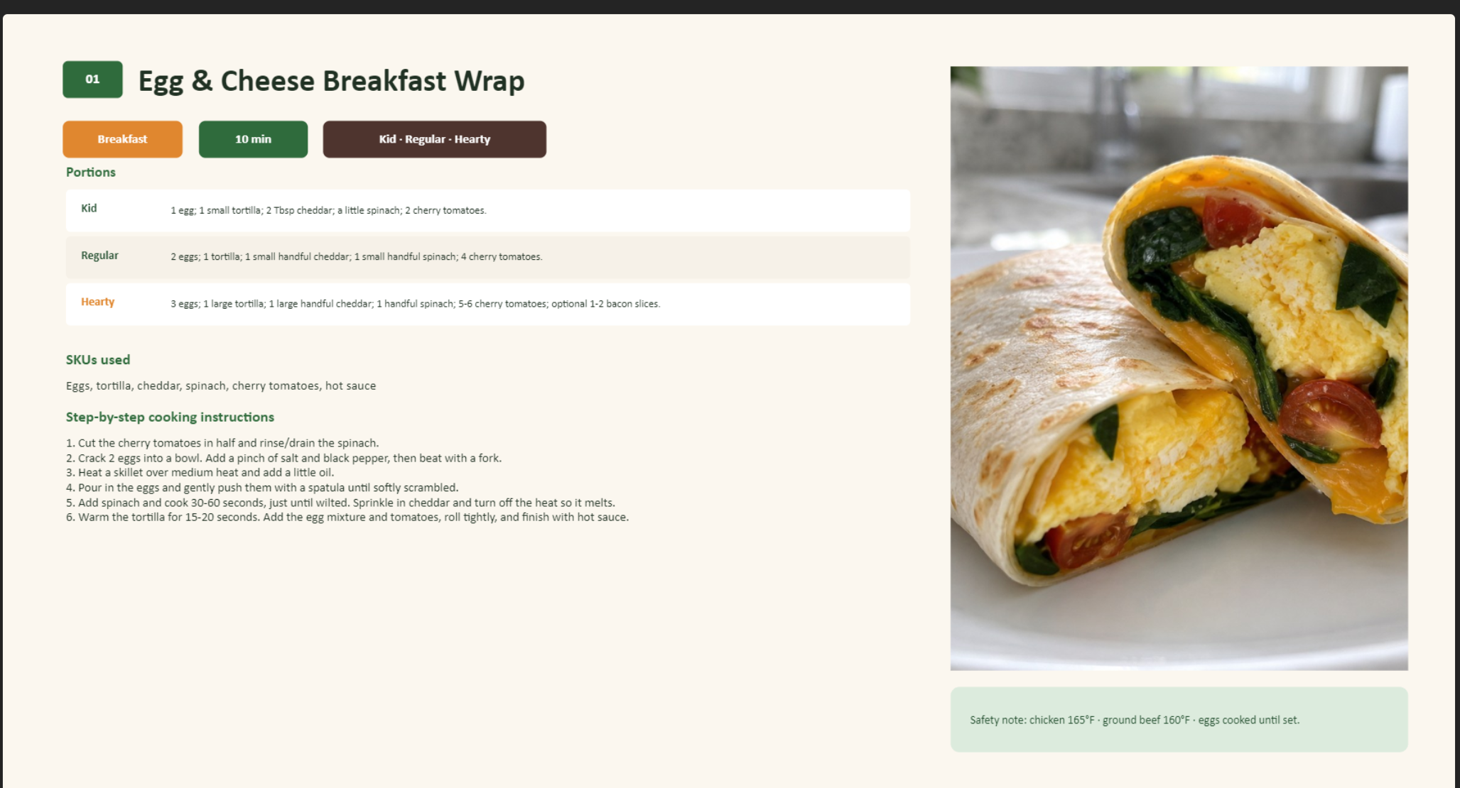Chicken Caesar Wrap Night