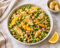 Honey Citrus Chickpea Salad with Marinated Artichokes