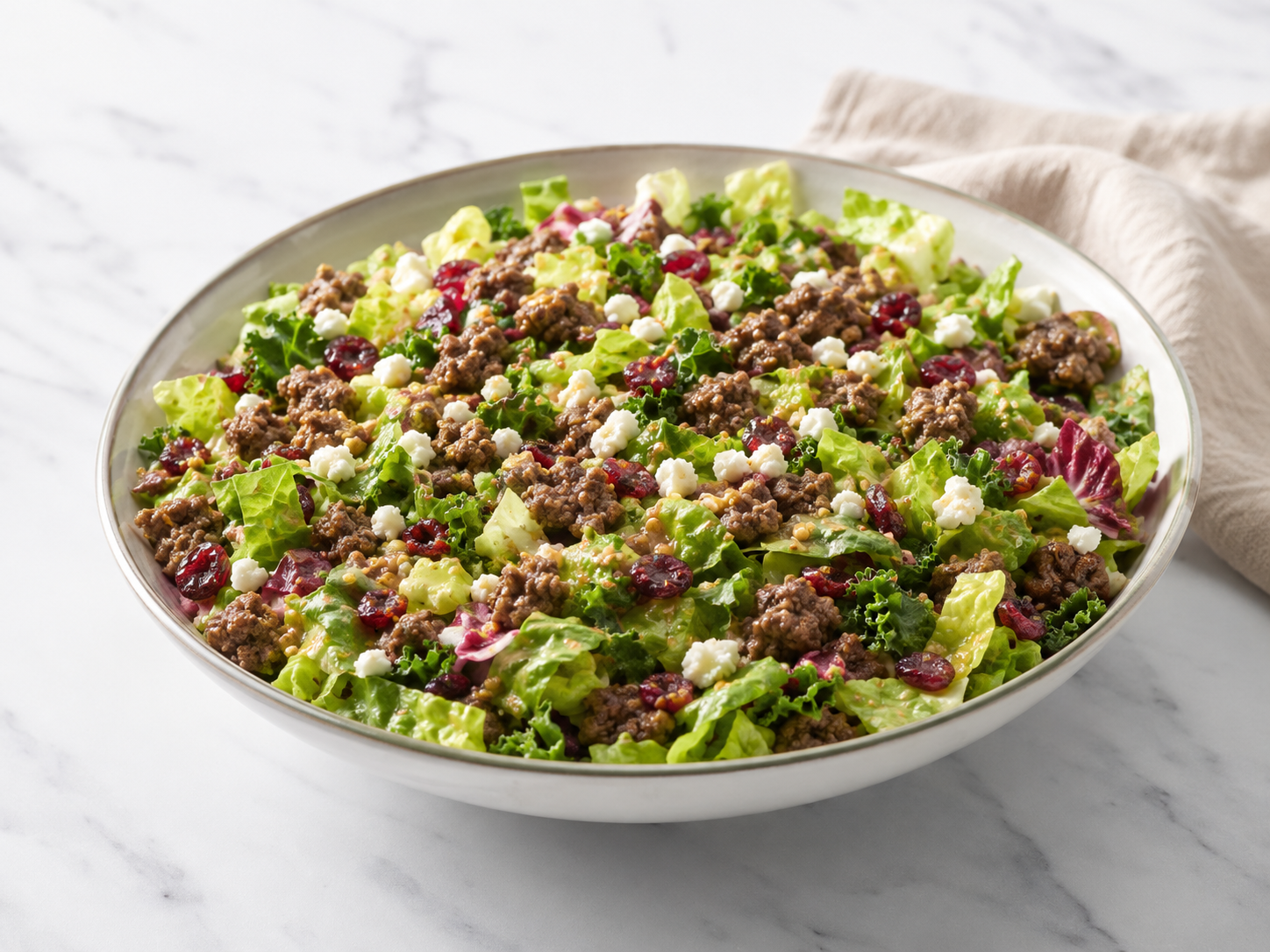 Honey Citrus Chopped Salad with Grass-Fed Beef